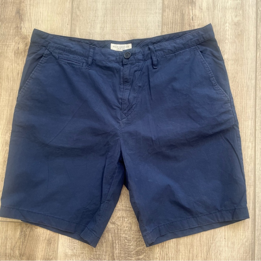 Burberry Brit Blue Chinos Cotton Mens Sz 34 Rise 10” inseam 8”